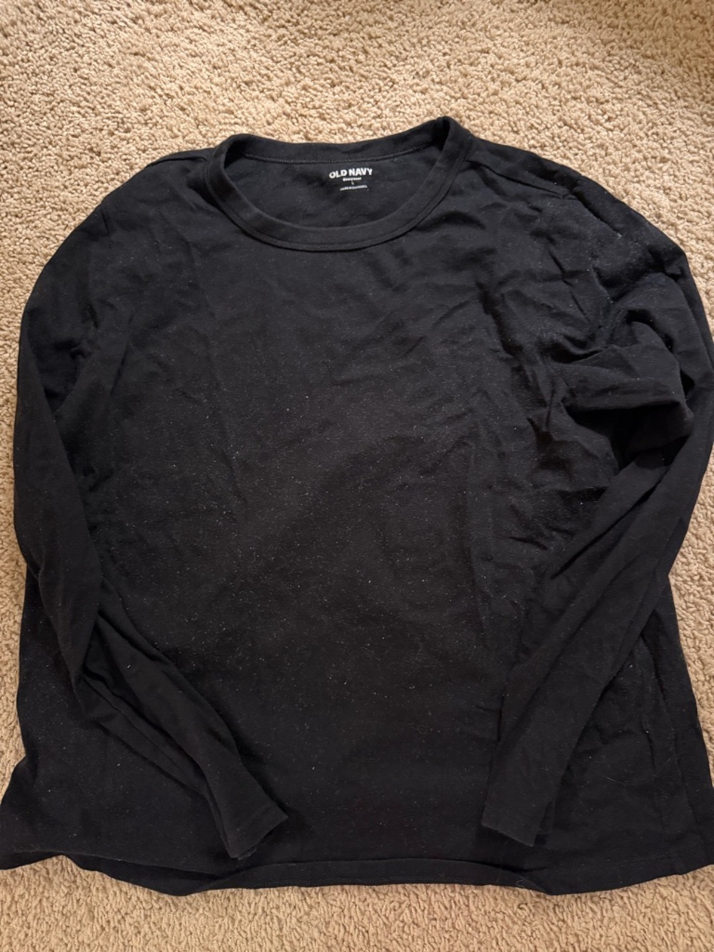 Old Navy Long-Sleeve Crewneck Shirt — Black